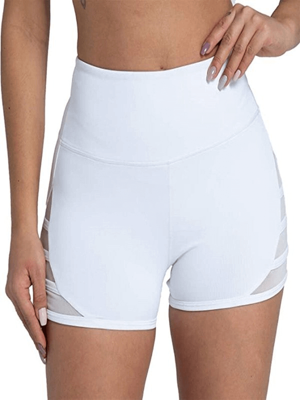 Sport-Fitness-Shorts für Damen mit transparentem Seiteneinsatz – SF0169 