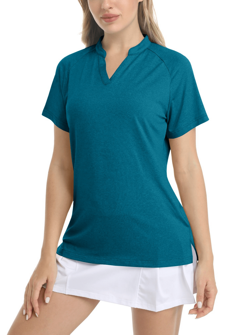 Women's Sports T-Shirt / Fashion V-Neck T-Shirt / Slim Short Sleeve T-Shirt - SF0024