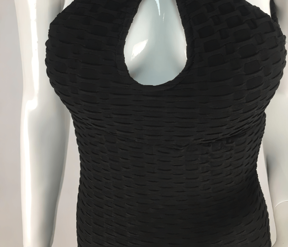 Combinaison de yoga texturée à dos ouvert pour femme - SPF0118 