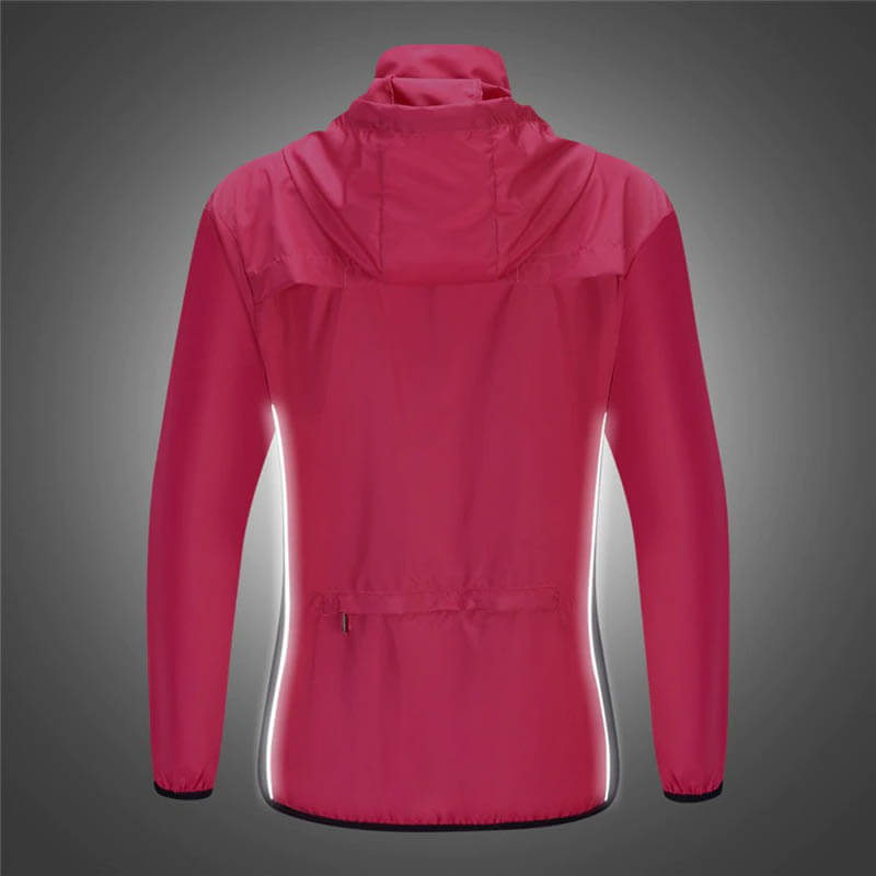 Women's Waterproof Cycling Jacket with Hooded / Running  Jacket with Pocket Back - SF0073