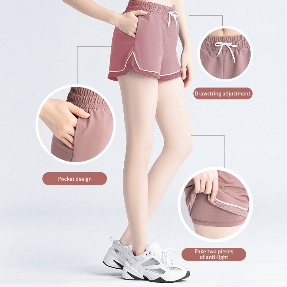 Workout Shorts with Adjustable Drawstring for Women - SF0109