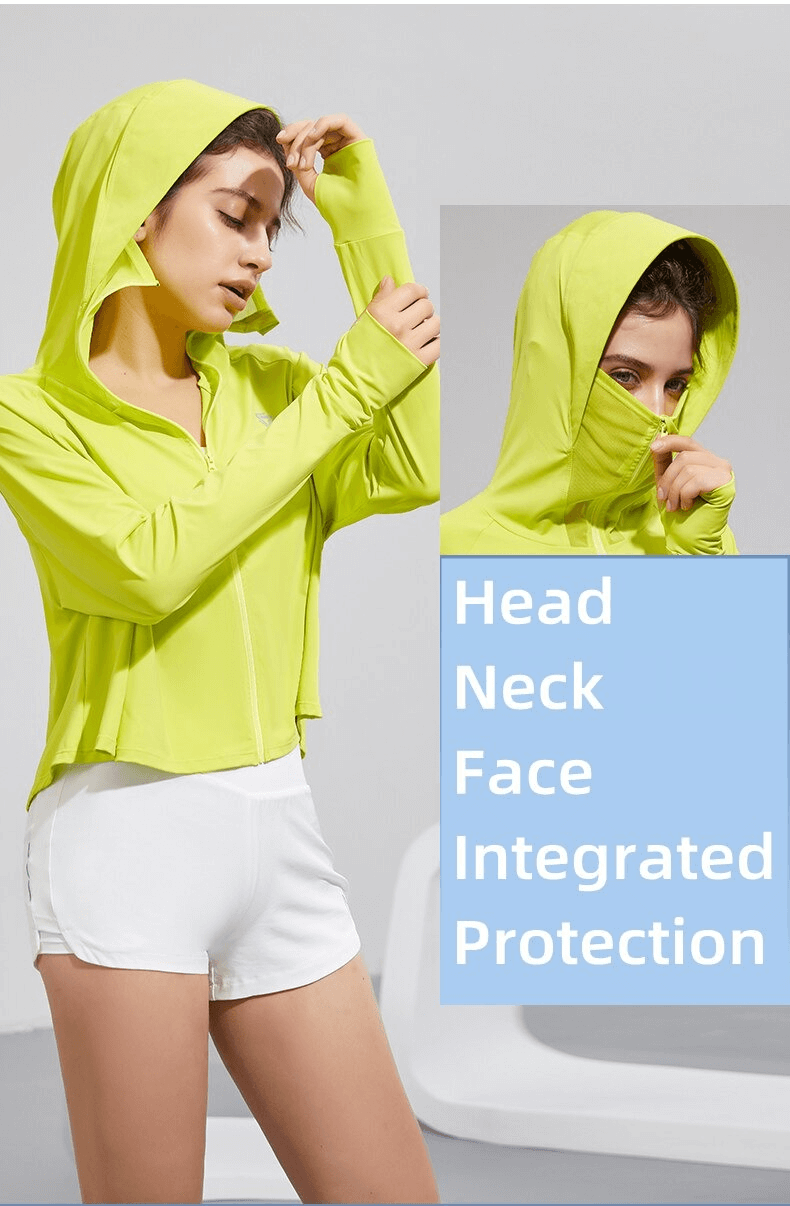 Zipper Long Sleeves Sun Protection Thin Hodie for Women - SF0206